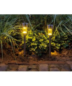 Paletto solare LED 24 cm luce calda