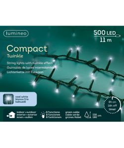 Lumineo Luci Natalizie 500 LED Bianco Freddo - 11 m - Esterni