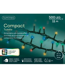 Lumineo Luci Natalizie 500 LED Multicolore Interni Esterni - 11 m