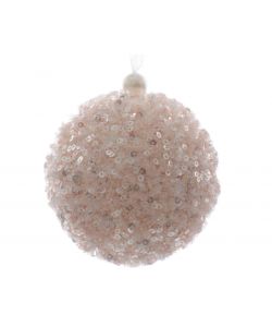 Sfera rosa paillettes 8 cm