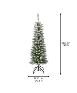 Kaemingk Albero di Natale Innevato - Bianco - 180 cm