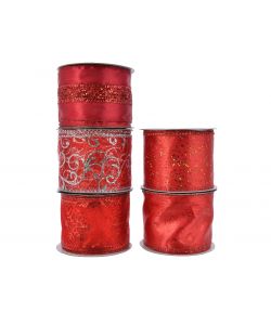 Kaemingk Fiocco Natale - Rosso - 6.3x270 cm