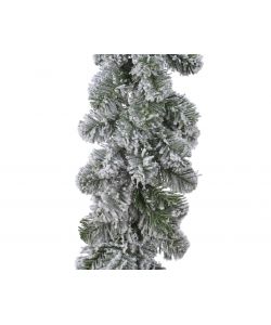Kaemingk Ghirlanda Boa Innevata - Verde Bianco - 270 cm