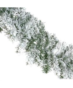 Kaemingk Ghirlanda Boa Innevata - Verde Bianco - 270 cm