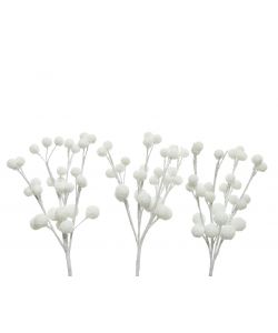 Kaemingk Decorazioni Natalizie - Bacche Innevate - 15 cm
