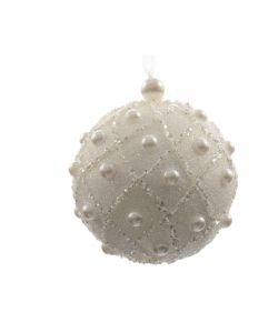 Sfera Bianca con perle diam. mm 80