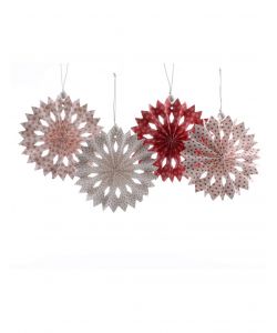 Girandola Fiocco di Neve in Carta D.14cm - Fantasie Assortite