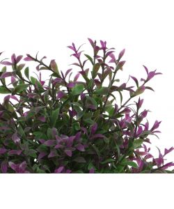 Pianta Artificiale Fiorita in Cesto Giunco - Multicolore - 10xH22cm