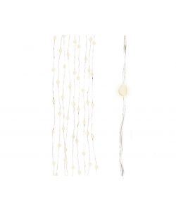 40 micro LED a batteria bianco caldo