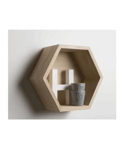 Mensola esagonale rovere Sonoma 27x12 cm - Montaggio invisibile