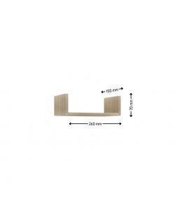 Kimono Set 3 Mensole Design a U in PVC - Rovere Sonoma
