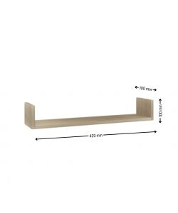 Kimono Set 3 Mensole Design a U in PVC - Rovere Sonoma
