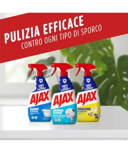 AJAX Detersivo Spray Bagno Splendente 600 ml - Rimuove Calcare e Macchie