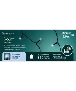 100 luci LED bianco freddo energia solare