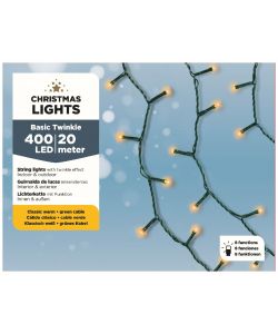 Luci Natale 400 LED bianco caldo