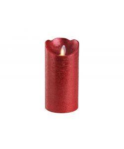 Kaemingk Candela LED rossa 7,5x15 cm - luce decorativa interna