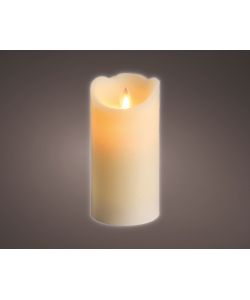 Lumineo Candela Natalizia LED Beige - 7,5x15 cm