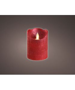 Lumineo Candela Natalizia LED Rossa - Elegante e Sicura - 7,5x10cm