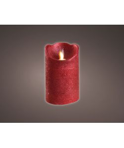 Lumineo Portacandela LED Rosso - Atmosfera Natalizia - 7,5x12,5 cm