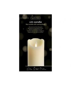 Lumineo Candela LED Natalizia Realistica Luce Bianca Calda 7,5x12,5 cm