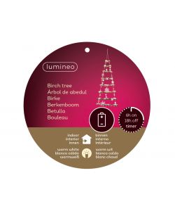 Lumineo Albero di Natale da Parete in Legno - LED Bianco Caldo - 100 cm