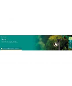 Faretto Solare in Acciaio Inox con Luce Fissa