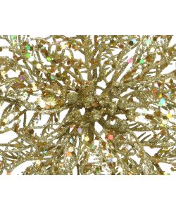 Clip stella di Natale 23.5x10 cm colori oro glitter