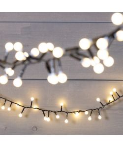 Lumineo Catena Luminosa 500 LED Cherry Bianco Caldo - 11 m - Cavo Nero