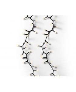 Lumineo Catena Luminosa 500 LED Cherry Bianco Caldo - 11 m - Cavo Nero