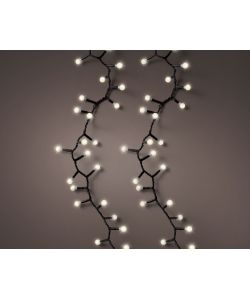 Lumineo Catena Luminosa 500 LED Cherry Bianco Caldo - 11 m - Cavo Nero