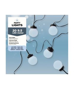 20 globo luci led bianco fredda cavo luci 9,50 m int