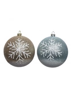 Sfera decorazione fiocco di neve Colori  assortiti