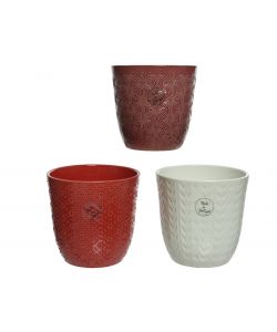 Porta vaso in ceramica 13,5xh13,5cm