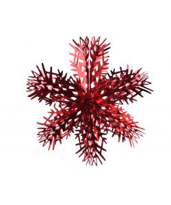 Fiocco di neve rosso diametro 39 cm