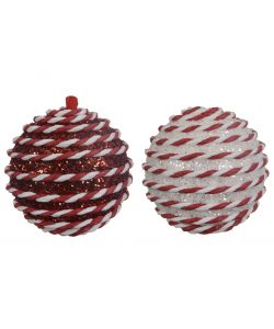 Sfera Candy 80 mm rosso bianco