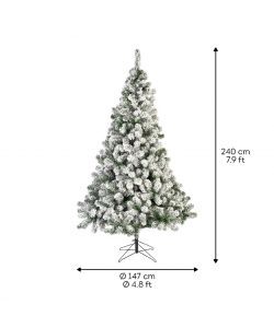 Everlands Albero di Natale Imperiale Innevato - 240 cm con 980 Rami