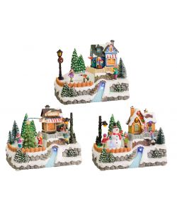 Lumineo Casa di Natale LED Multicolore - 15x21x15,5 cm