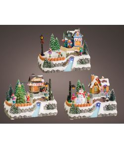 Lumineo Casa di Natale LED Multicolore - 15x21x15,5 cm