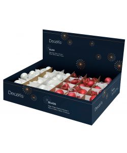Set tre mini addobbi bianco o rosso