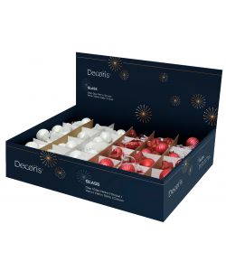 Set tre mini addobbi bianco o rosso