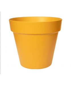 Florus Vaso Rotondo Paris Flowerpot 30 cm Colore Mustard per Interni Esterni