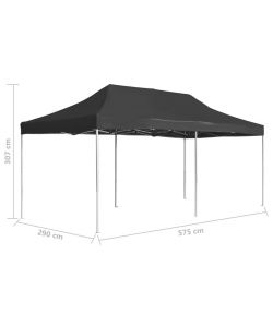 vidaXL Gazebo Professionale Pieghevole - Antracite - 6x3 m