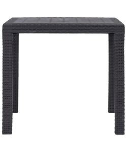 vidaXL Tavolo da Giardino in Stile Rattan - Marrone - 79x79x72 cm