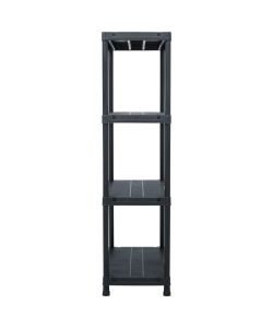 Scaffale Nero 100 kg 60x30x138 cm in Plastica