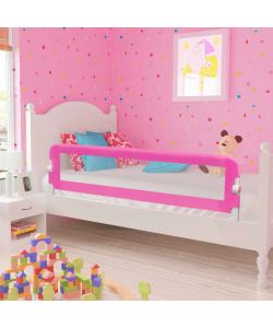 Sponde Letto per la Sicurezza dei Bambini 2 pz Rosa 150x42 cm