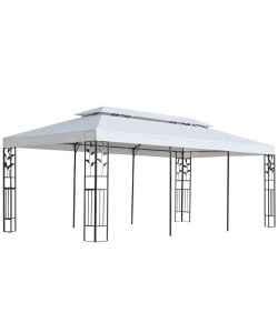 Gazebo 3x6 m Bianco