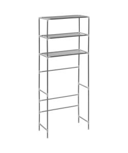 vidaXL Scaffale per Lavatrice 3 Ripiani Argento 69x28x169 cm - Spazio Aggiuntivo per Bagno e Lavanderia