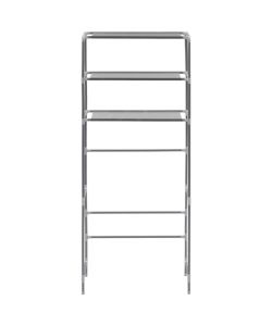 vidaXL Scaffale per Lavatrice 3 Ripiani Argento 69x28x169 cm - Spazio Aggiuntivo per Bagno e Lavanderia
