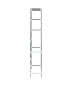 vidaXL Scaffale per Lavatrice 3 Ripiani Argento 69x28x169 cm - Spazio Aggiuntivo per Bagno e Lavanderia