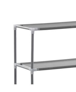 vidaXL Scaffale per Lavatrice 3 Ripiani Argento 69x28x169 cm - Spazio Aggiuntivo per Bagno e Lavanderia